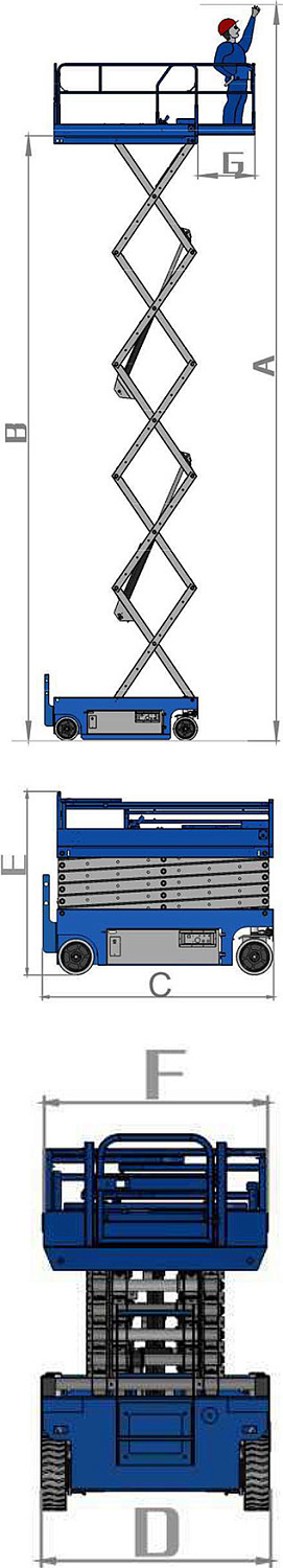 Ножничный подъемник JHC GTJZ1614DC